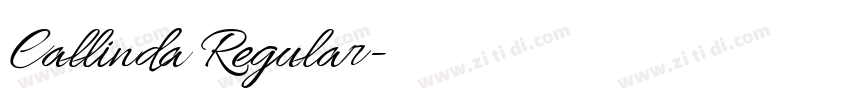Callinda Regular字体转换